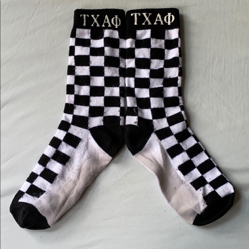 Alpha Phi checkered socks